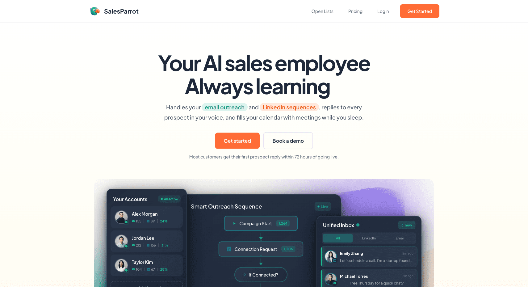Screenshot of SalesParrot project